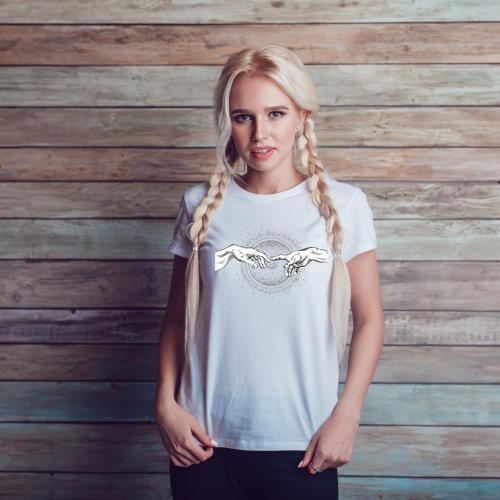 T-shirt lady slim DTG cactus