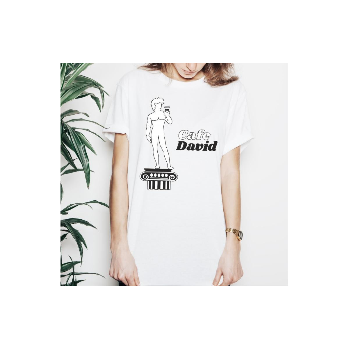 T-shirt lady slim DTG cactus