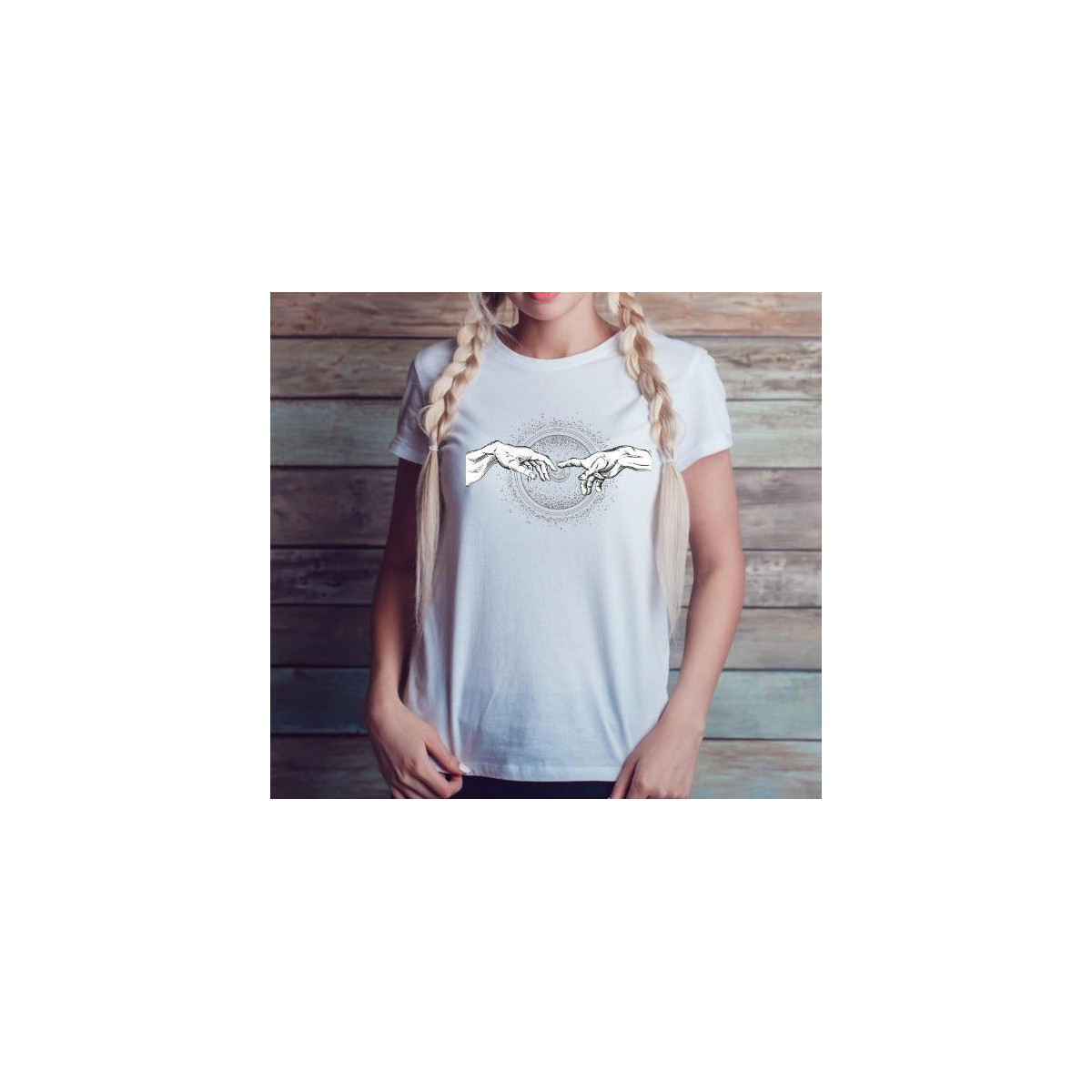 T-shirt lady slim DTG cactus