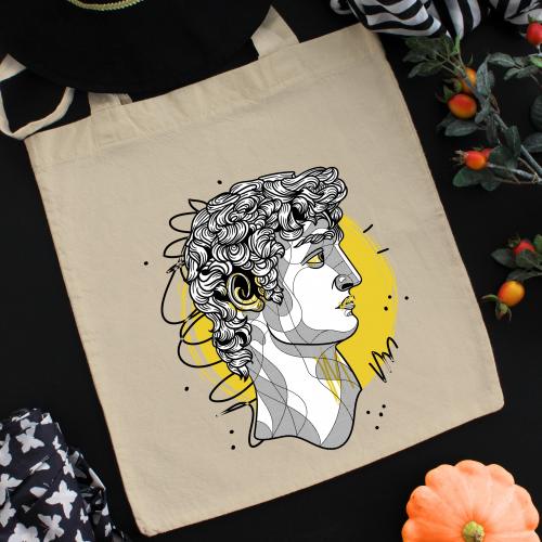 Torba bawełniana David michelangelo face