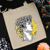 Torba bawełniana David michelangelo face