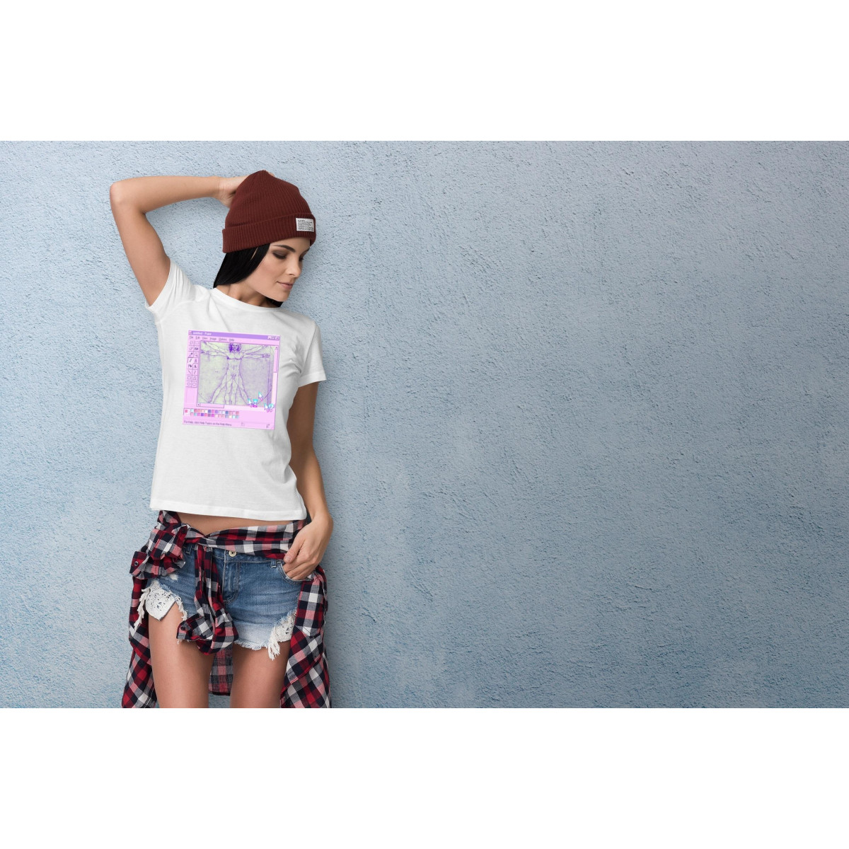 T-shirt lady slim DTG cactus