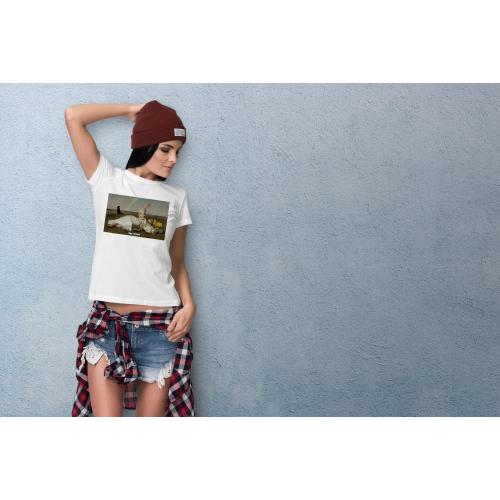 T-shirt lady slim DTG cactus