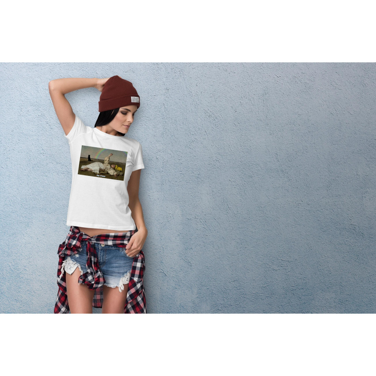 T-shirt lady slim DTG cactus