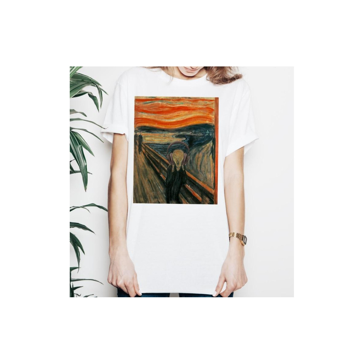 T-shirt lady slim DTG cactus