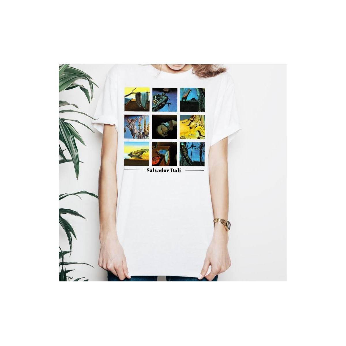 T-shirt lady slim DTG cactus