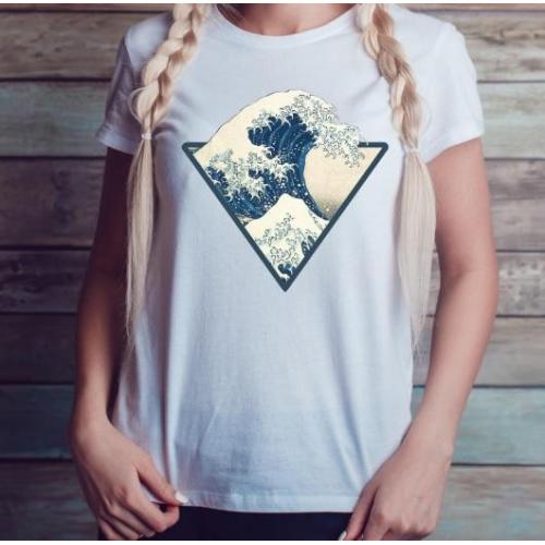 T-shirt lady slim DTG cactus