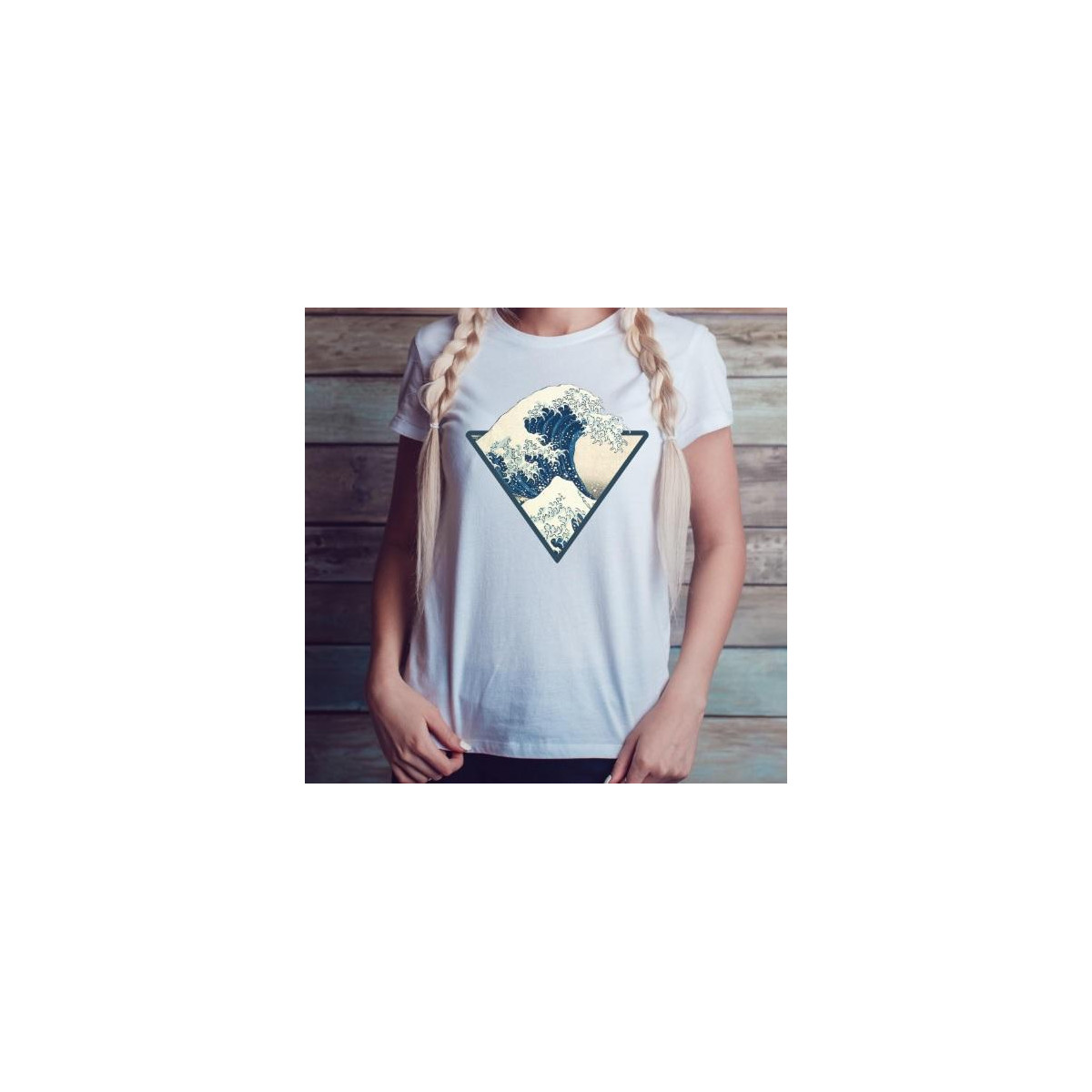 T-shirt lady slim DTG cactus