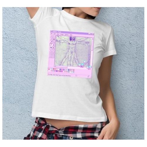 T-shirt lady slim DTG cactus