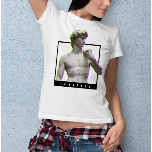 T-shirt lady slim DTG cactus