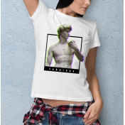 T-shirt lady slim DTG cactus