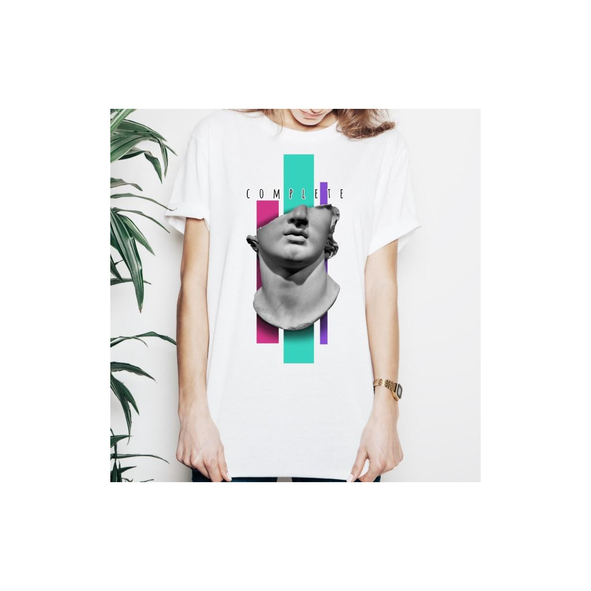 T-shirt lady slim DTG cactus