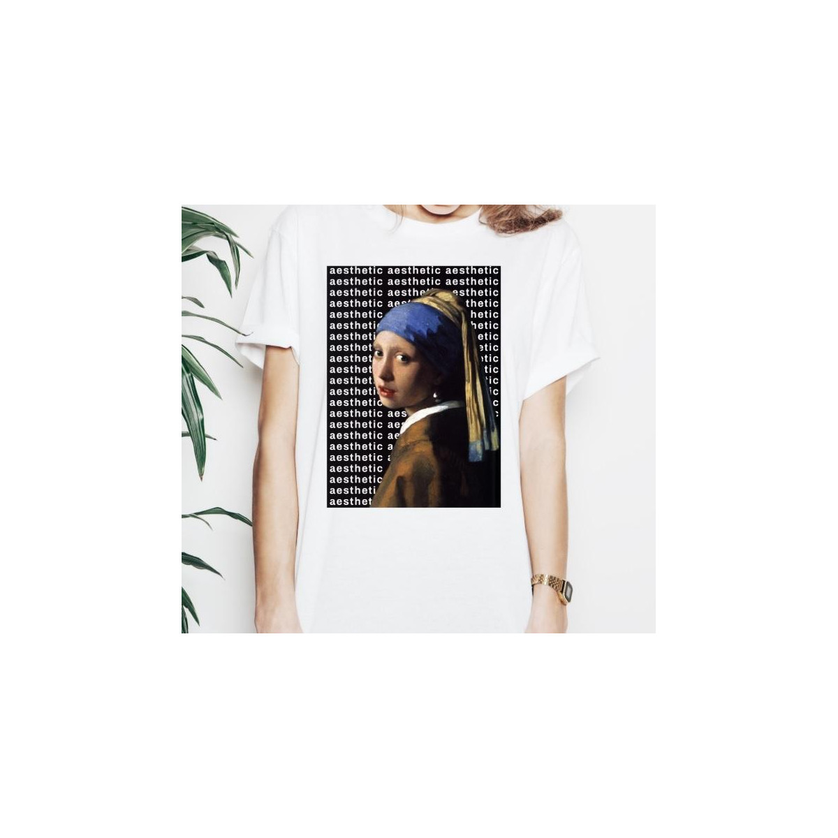 T-shirt lady slim DTG cactus