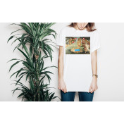 T-shirt lady slim DTG  van gogh