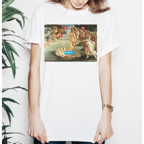 T-shirt lady slim DTG  van gogh