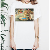 T-shirt lady slim DTG  van gogh