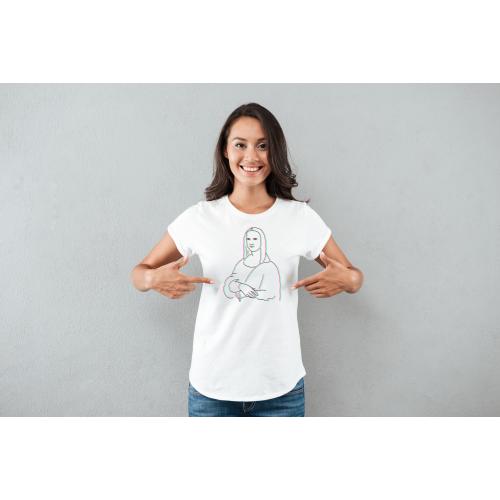 T-shirt lady slim DTG  van gogh