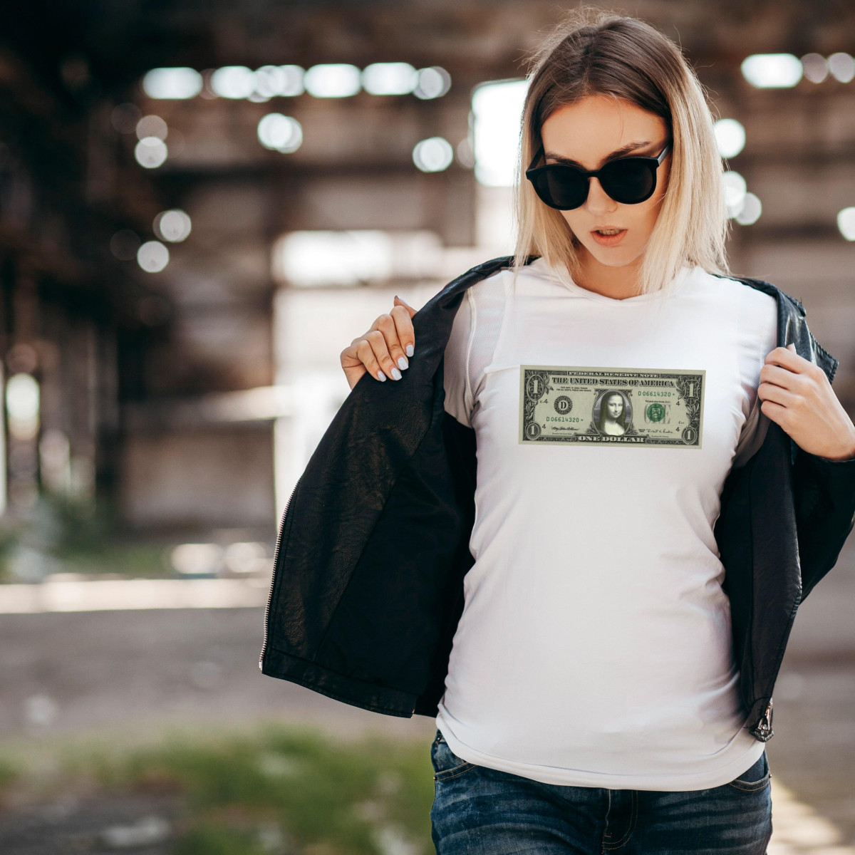 T-shirt lady slim DTG  van gogh