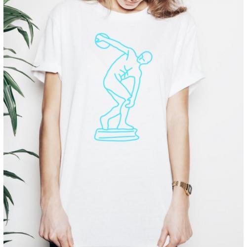 T-shirt lady slim DTG Venus Neon