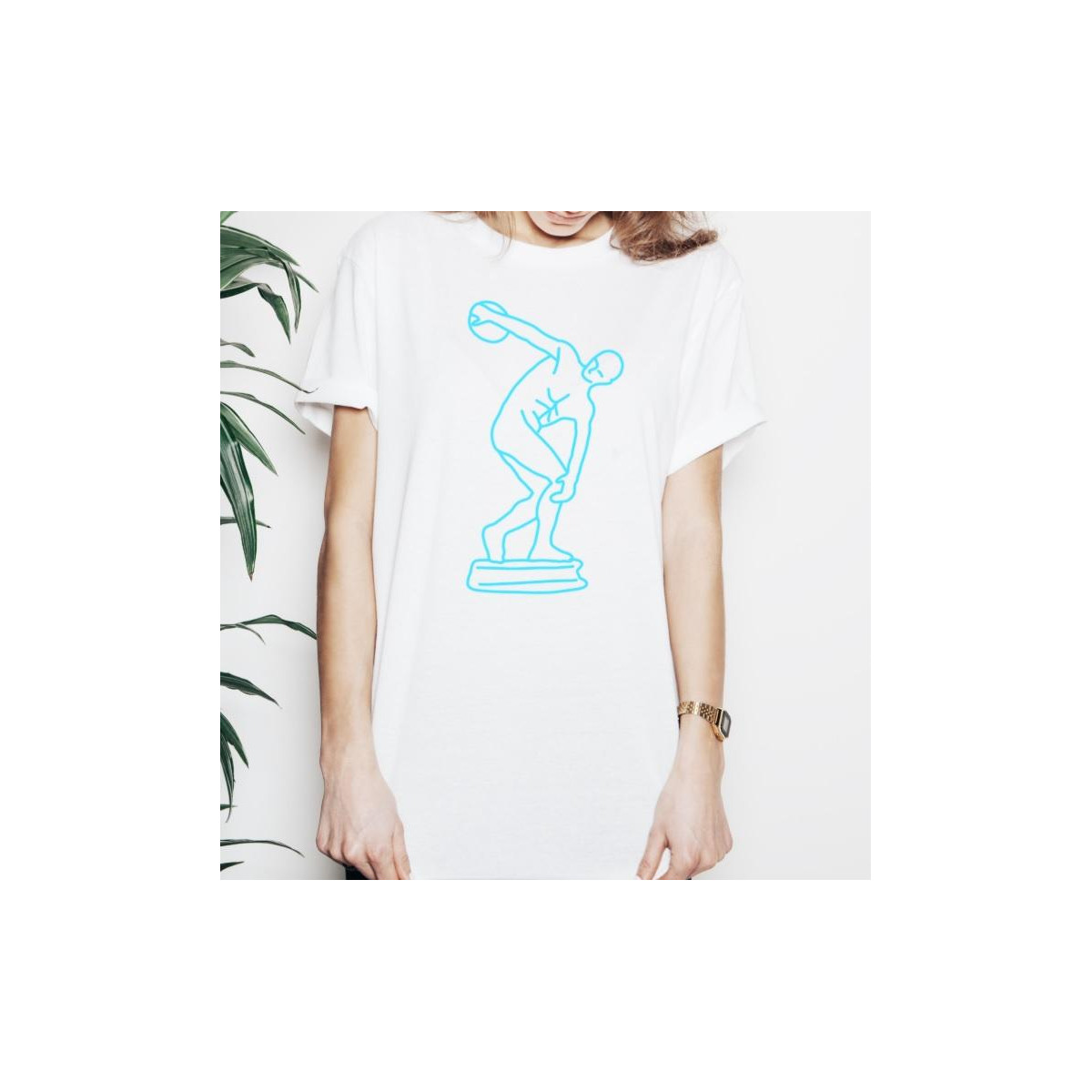 T-shirt lady slim DTG Venus Neon