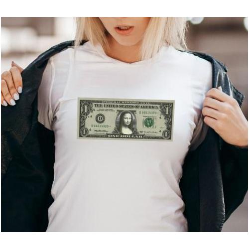 T-shirt lady slim DTG  van gogh