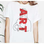 T-shirt lady slim DTG  van gogh