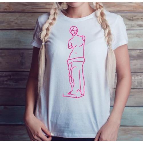 T-shirt lady slim DTG  van gogh