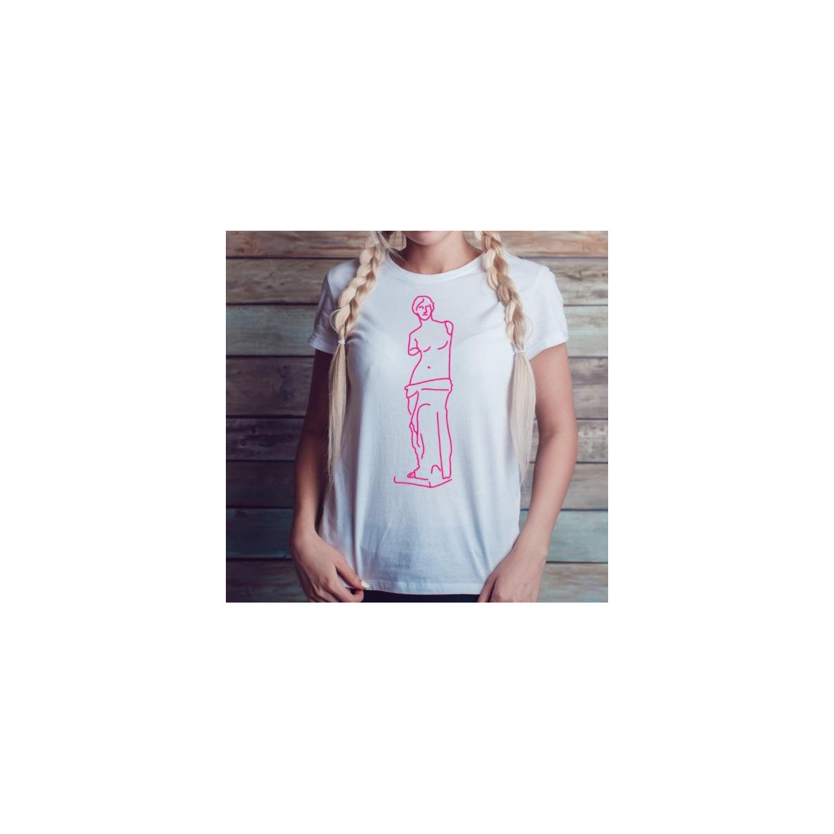 T-shirt lady slim DTG  van gogh