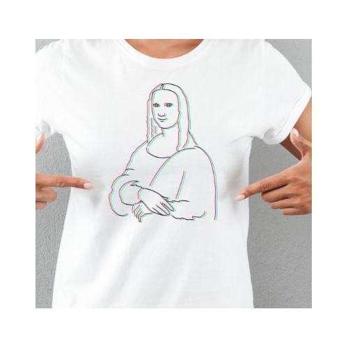 T-shirt lady slim DTG  van gogh