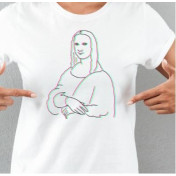 T-shirt lady slim DTG  van gogh