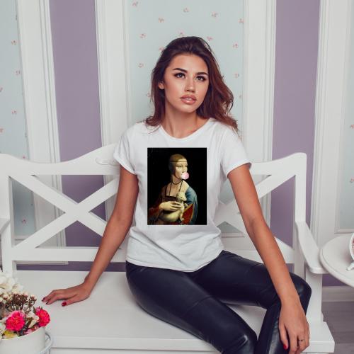 T-shirt lady slim DTG  van gogh