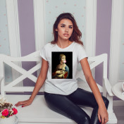 T-shirt lady slim DTG  van gogh
