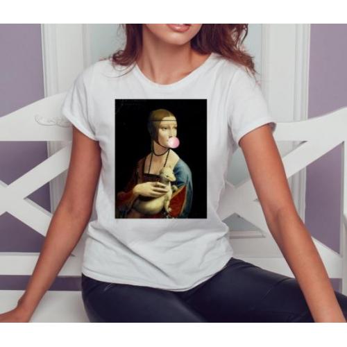 T-shirt lady slim DTG  van gogh