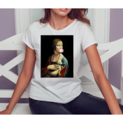 T-shirt lady slim DTG  van gogh