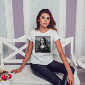 T-shirt lady slim DTG  van gogh