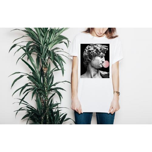 T-shirt lady slim DTG  van gogh