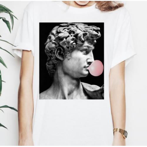 T-shirt lady slim DTG  van gogh