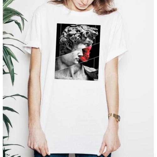 T-shirt lady slim DTG  van gogh