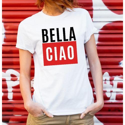 T-shirt lady slim DTG  bella ciao