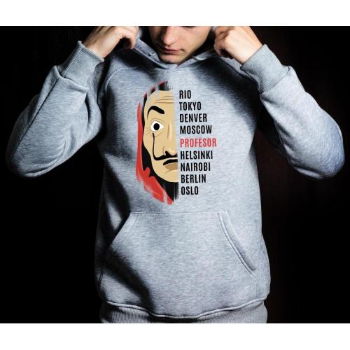 Bluza z kapturem szara bella ciao 3