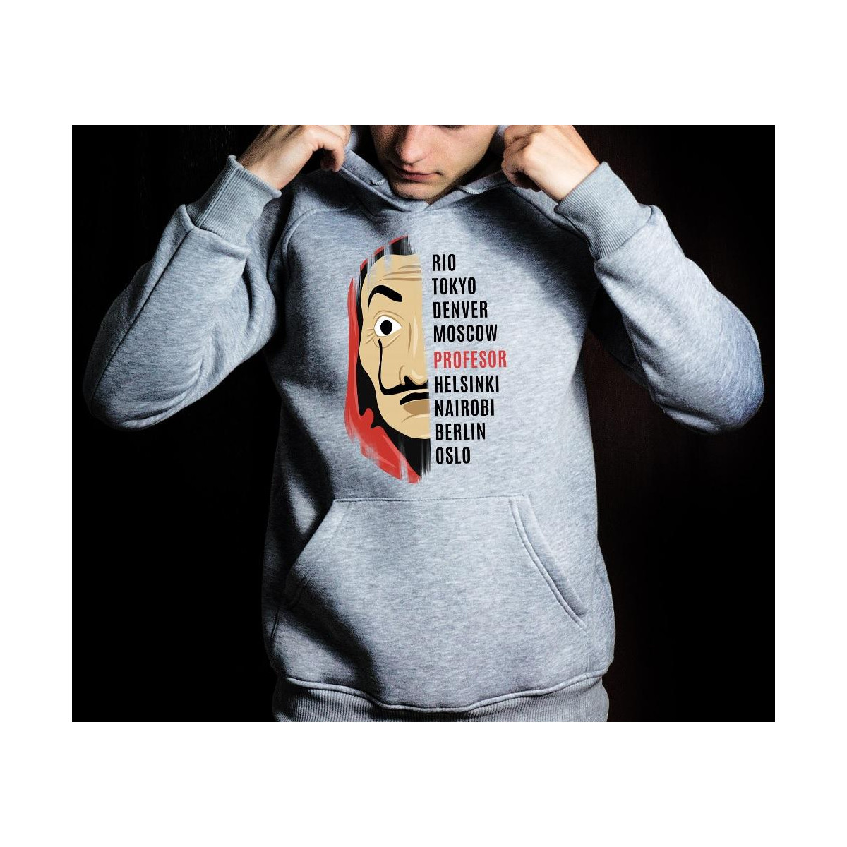 Bluza z kapturem szara bella ciao 3