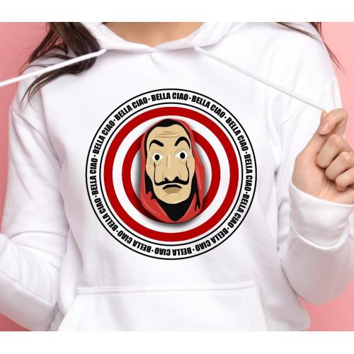 Bluza z kapturem szara profesor