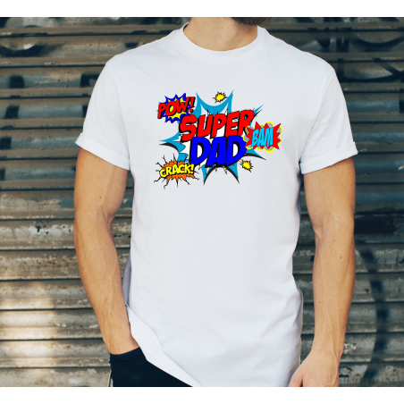 T-shirt oversize DTG super dad pow