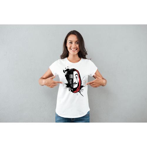 T-shirt lady slim DTG  van gogh