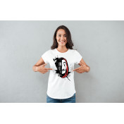 T-shirt lady slim DTG  van gogh