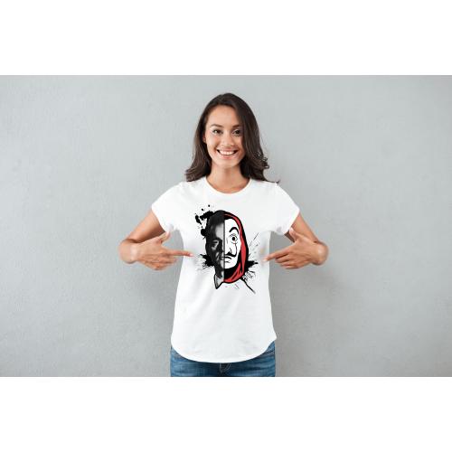 T-shirt lady slim DTG  van gogh