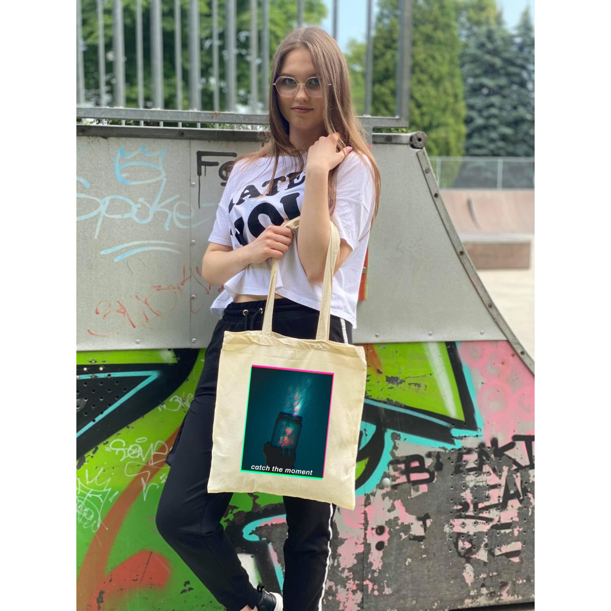 Torba bawełniana ecri Catch the moment