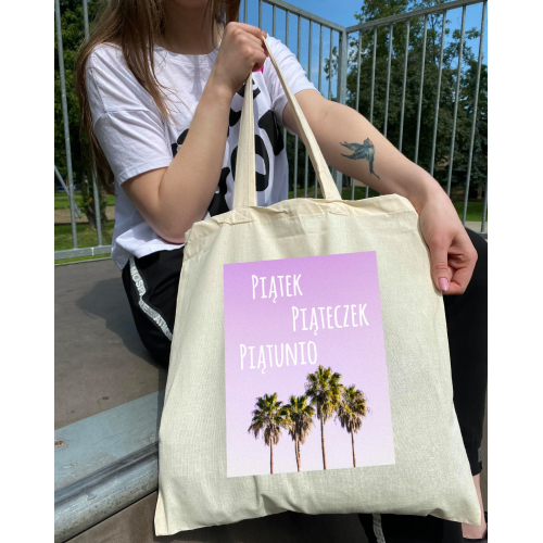 Torba bawełniana ecri Piątek piąteczek piątunio