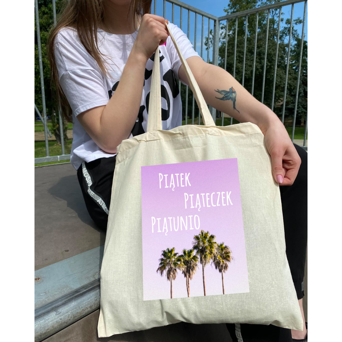 Torba bawełniana ecri Piątek piąteczek piątunio
