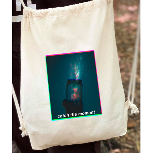 plecak worek ecru DTG catch the moment